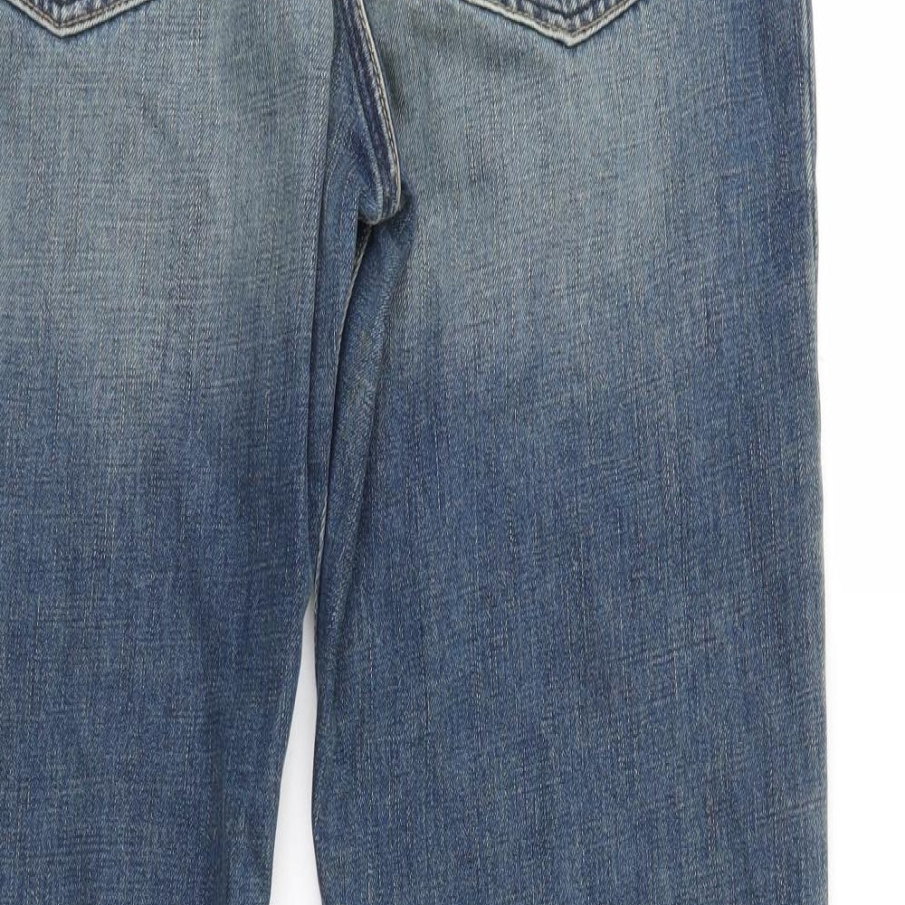 FCUK Mens Blue  Denim Bootcut Jeans Size 34 L32 in