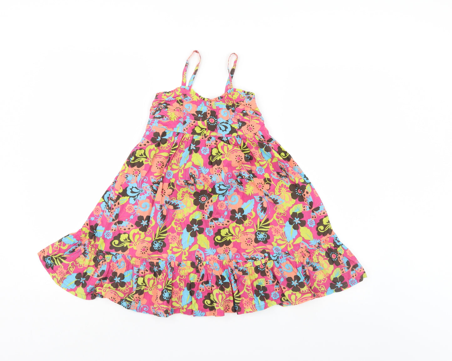 Cherokee Girls Multicoloured Floral  Tank Dress  Size 6-7 Years