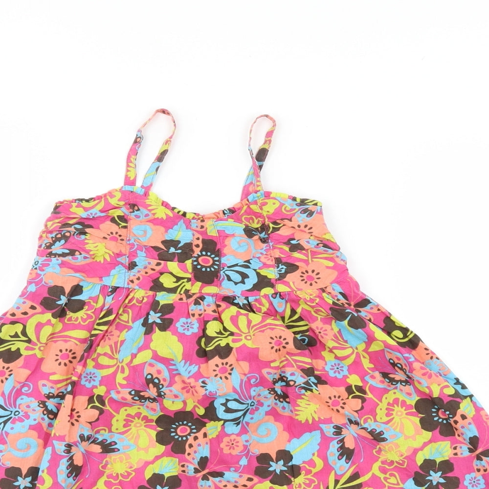 Cherokee Girls Multicoloured Floral  Tank Dress  Size 6-7 Years