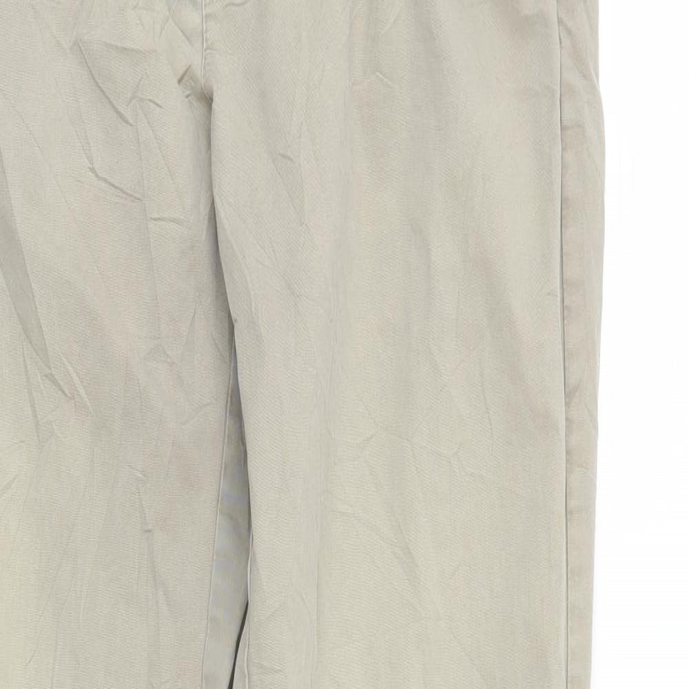 M&S Mens Ivory   Chino Trousers Size 32 L33 in