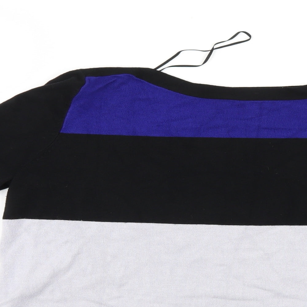 Preworn Womens Multicoloured Striped  Pullover Jumper Size 14