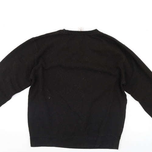 Just Hoods Womens Black   Pullover Sweatshirt Size L