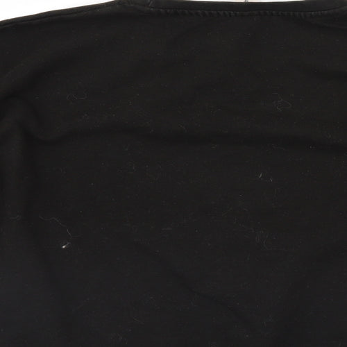 Just Hoods Womens Black   Pullover Sweatshirt Size L