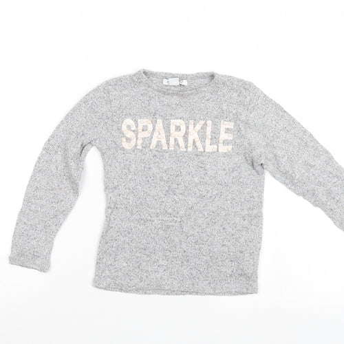 Priark Girls Grey   Pullover Jumper Size 6-7 Years