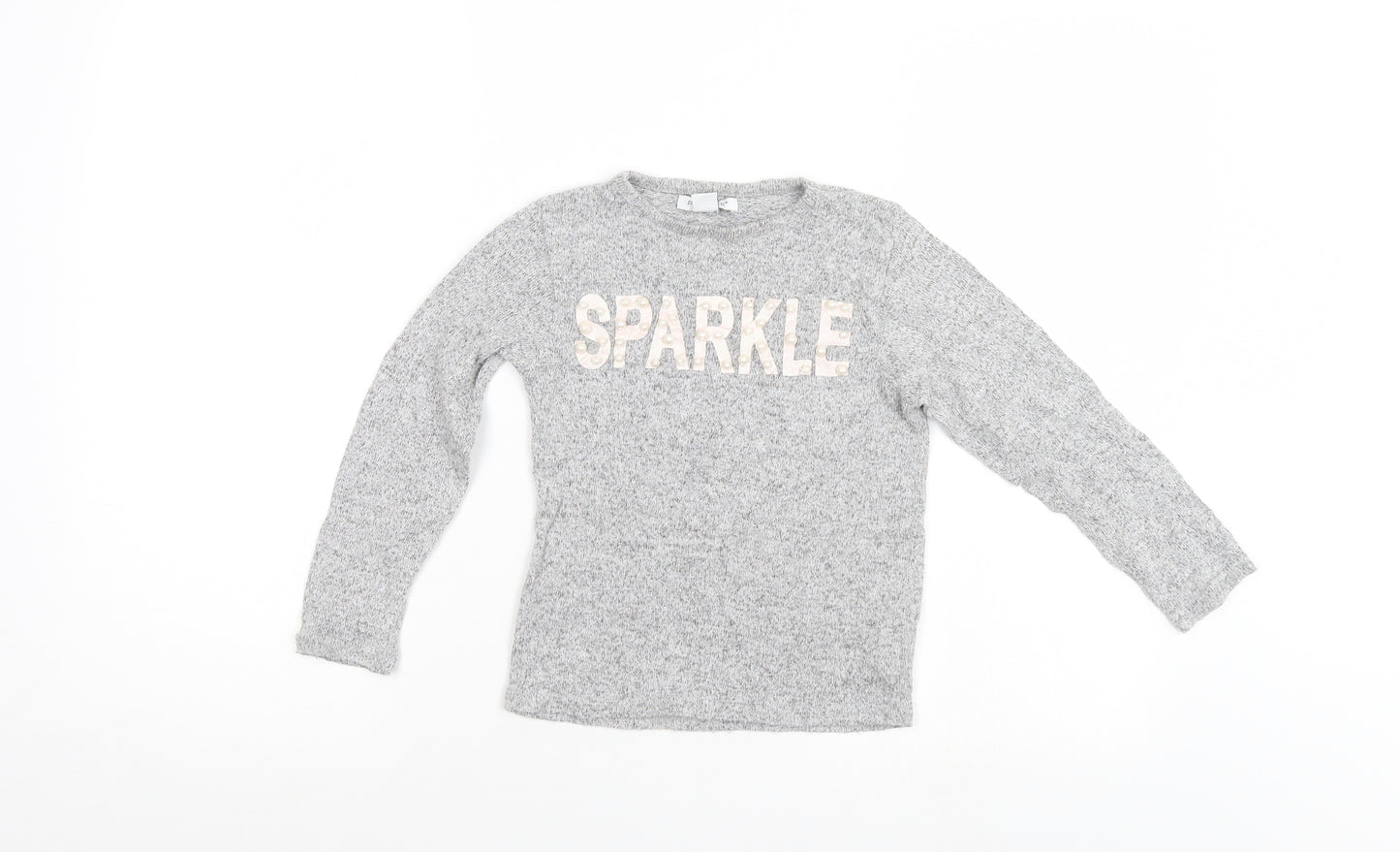 Priark Girls Grey   Pullover Jumper Size 6-7 Years