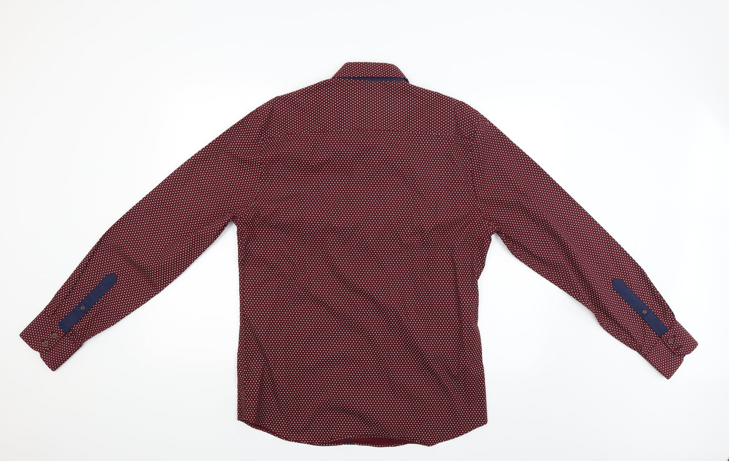 Easy Mens Red    Button-Up Size M