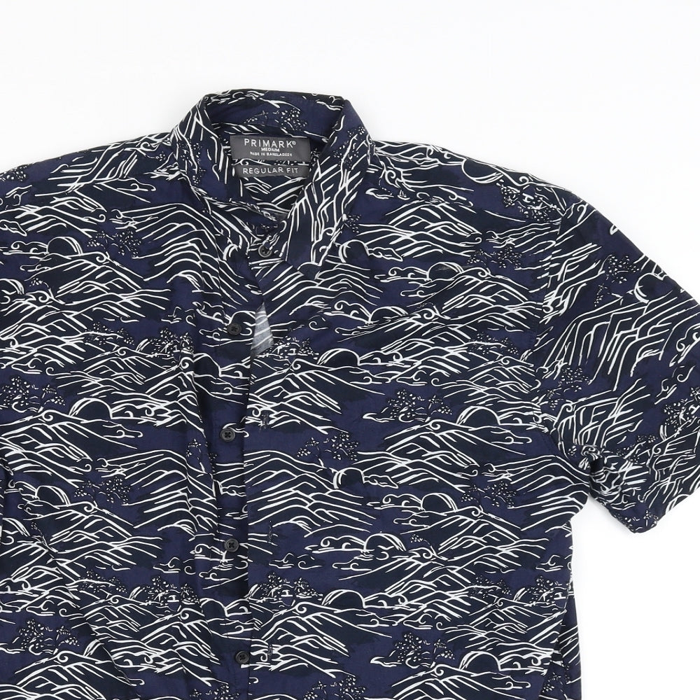 Primark Mens Blue    Button-Up Size M