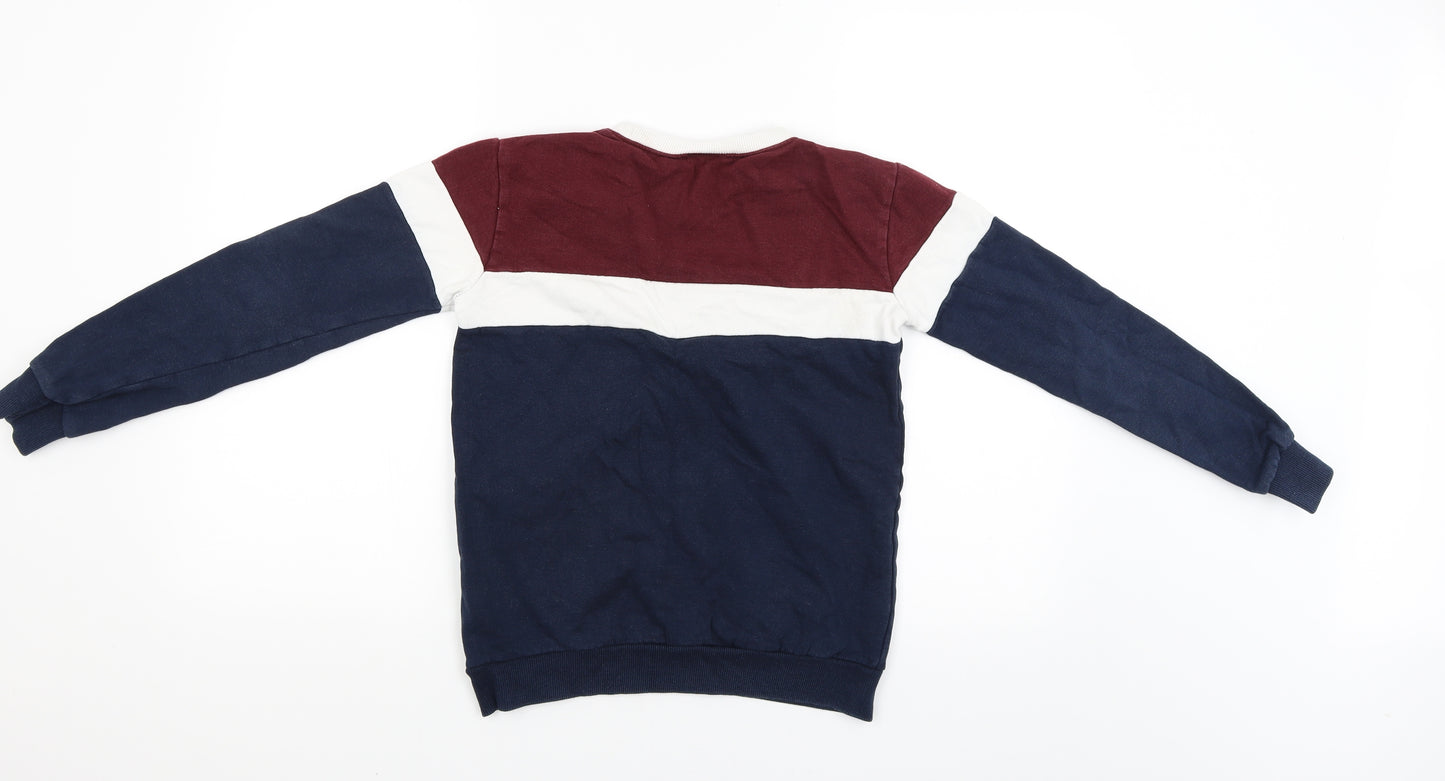 The New Boys Blue Striped  Pullover Jumper Size 11-12 Years