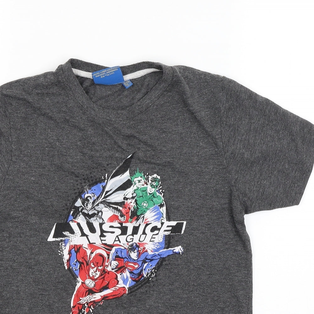 Primark Boys Grey   Pullover T-Shirt Size 10-11 Years  - Justice League