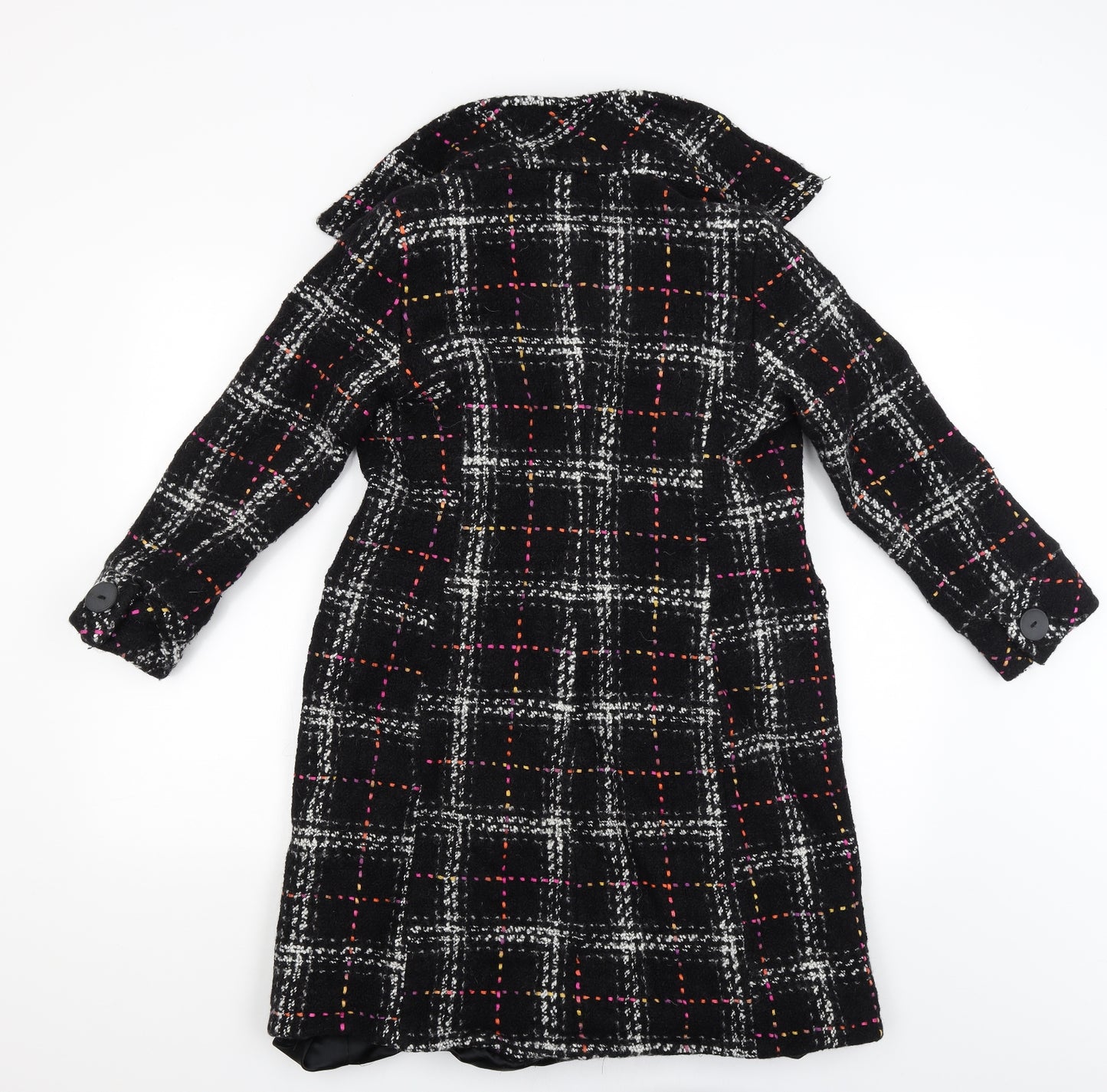 J.Taylor Womens Black Check  Jacket Coat Size 14