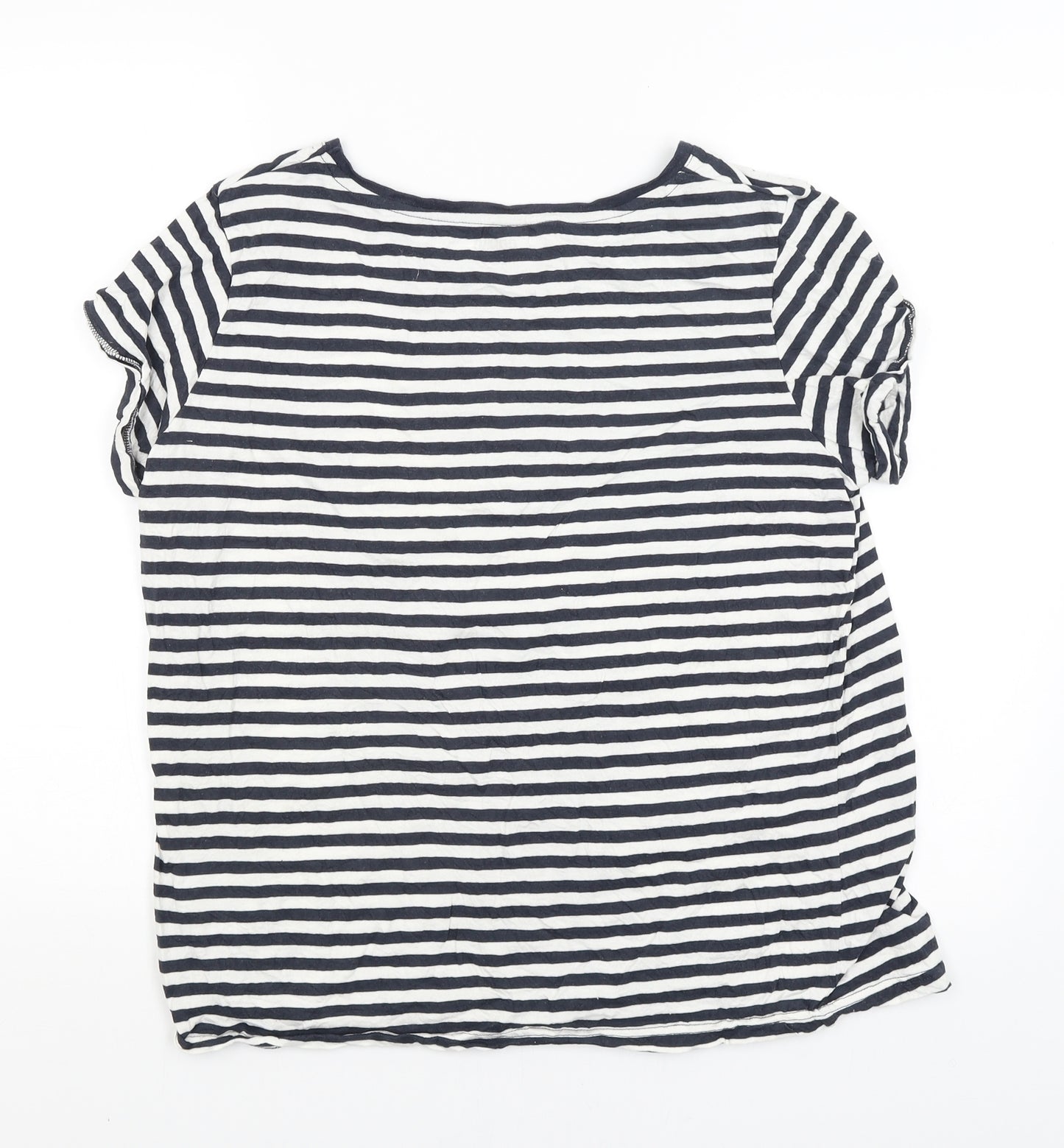 Comic Relief Womens Blue Striped   T-Shirt Size XL