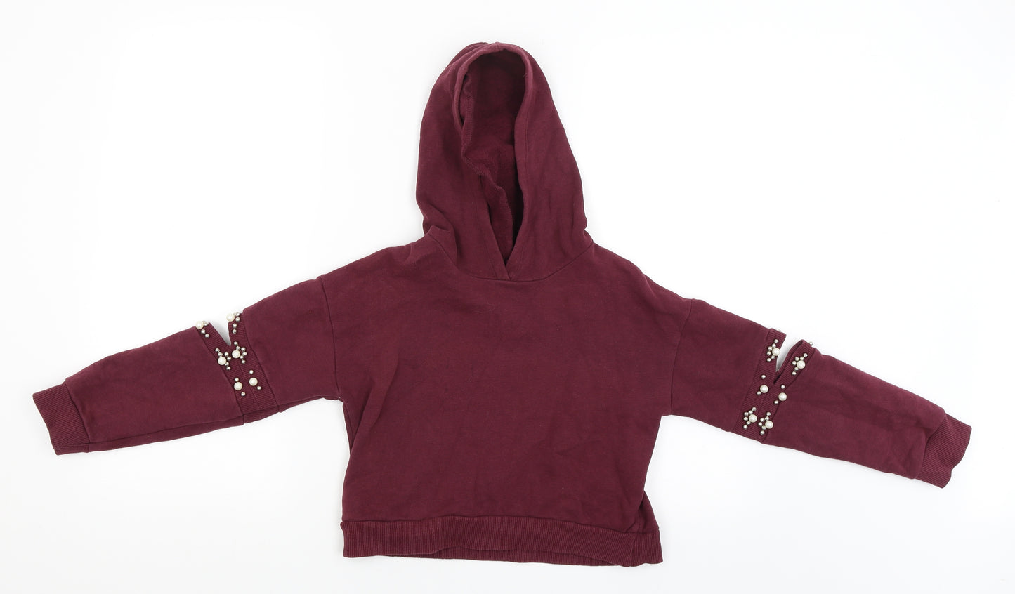 River Island  Girls Red   Pullover Hoodie Size 7-8 Years