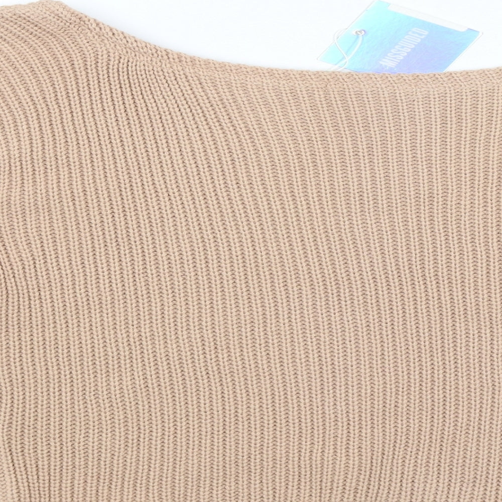 Missguided Womens Beige   Pullover Jumper Size S