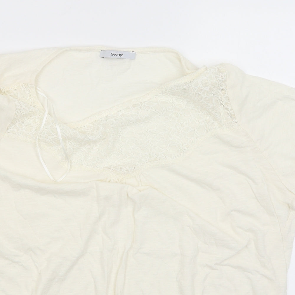 George Womens White   Basic Blouse Size 18