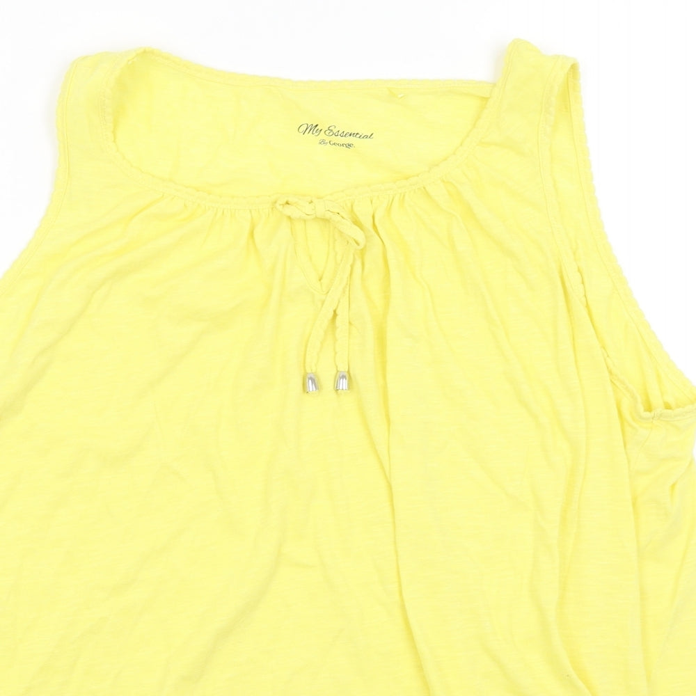 George Womens Yellow   Tank Dress  Size 24