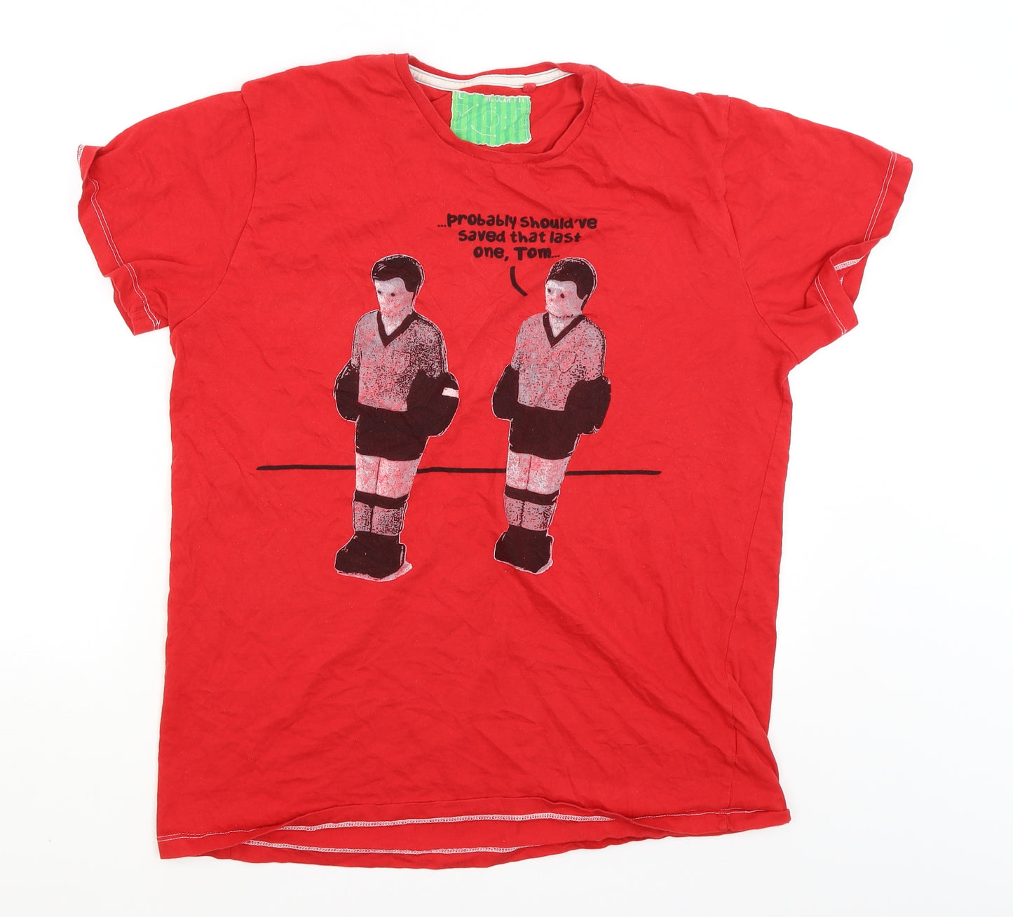 Cedar Wood State Mens Red    T-Shirt Size L  - Subbuteo