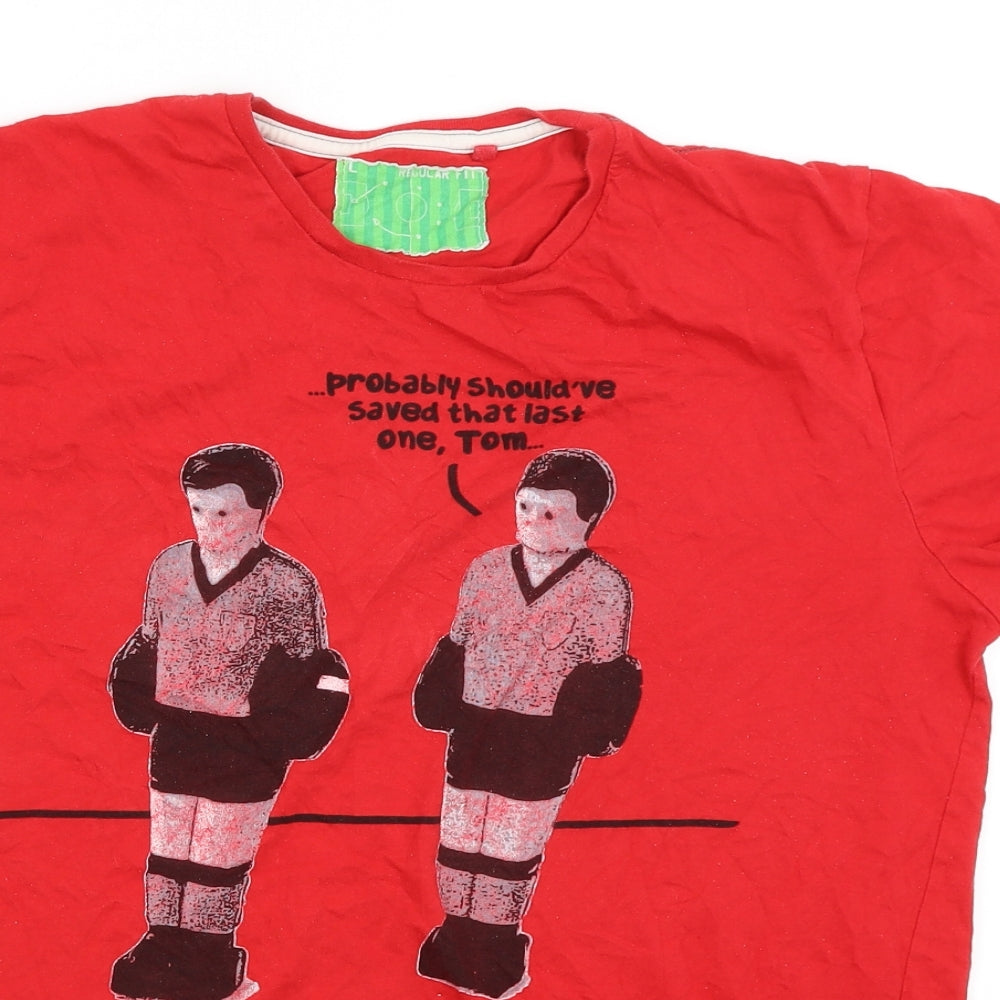 Cedar Wood State Mens Red    T-Shirt Size L  - Subbuteo