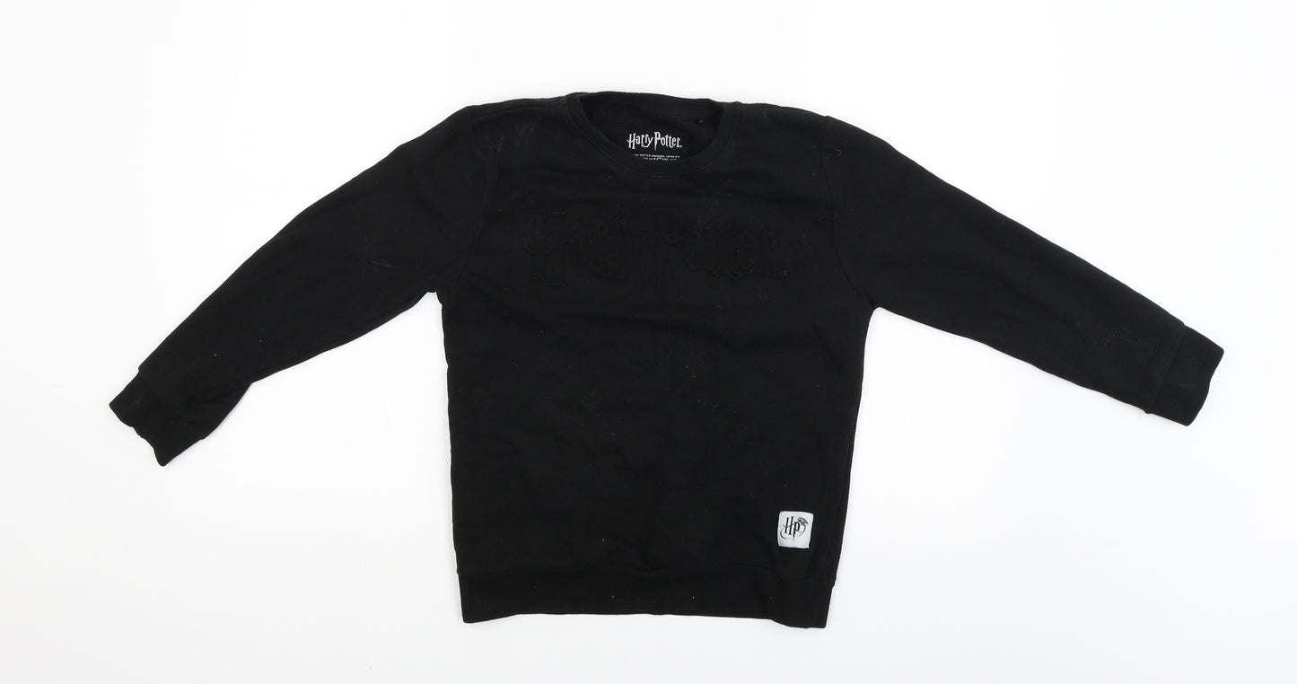 Harry Potter Boys Black   Pullover Jumper Size 10-11 Years