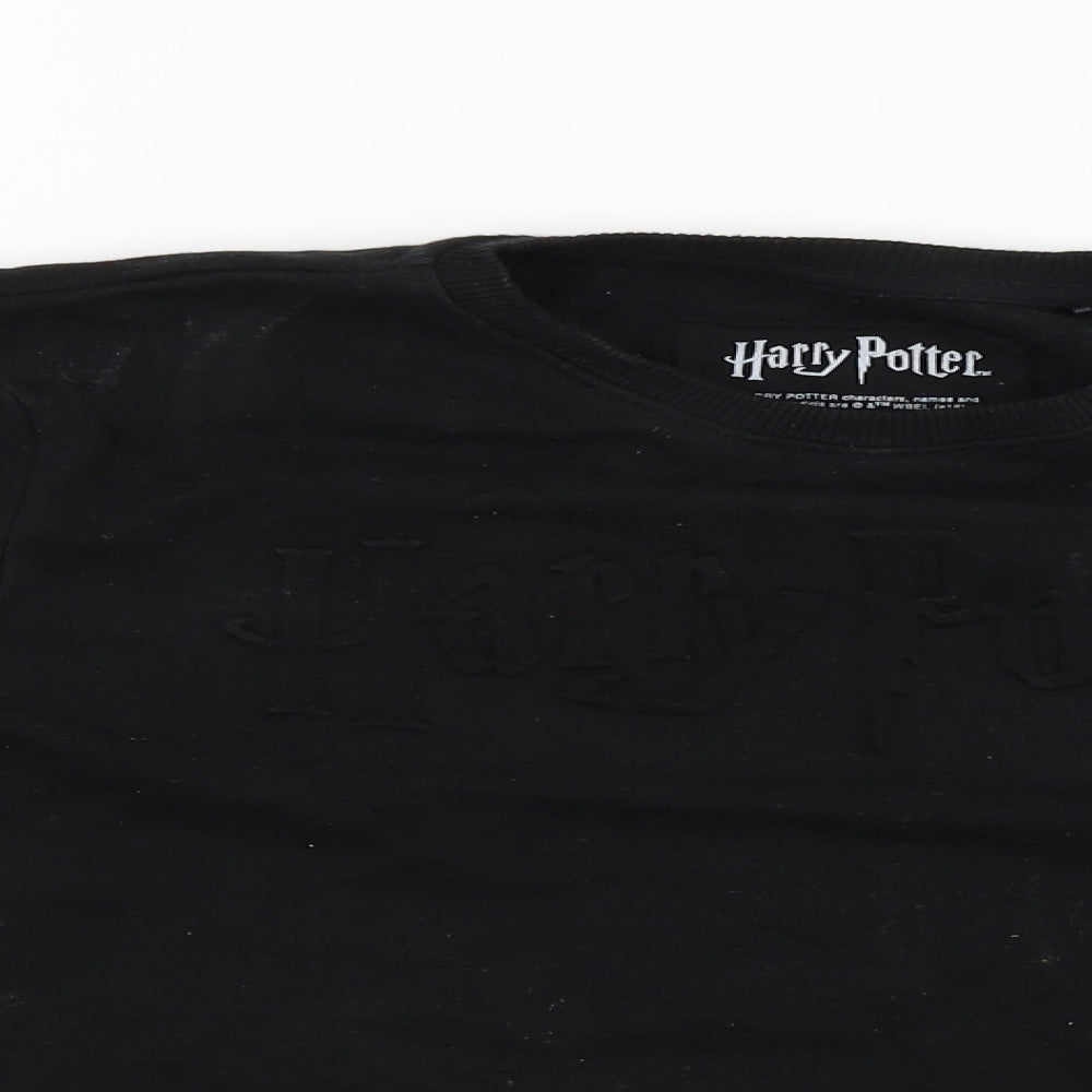 Harry Potter Boys Black   Pullover Jumper Size 10-11 Years