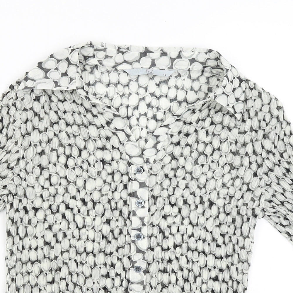 TU Womens White   Basic Blouse Size 10