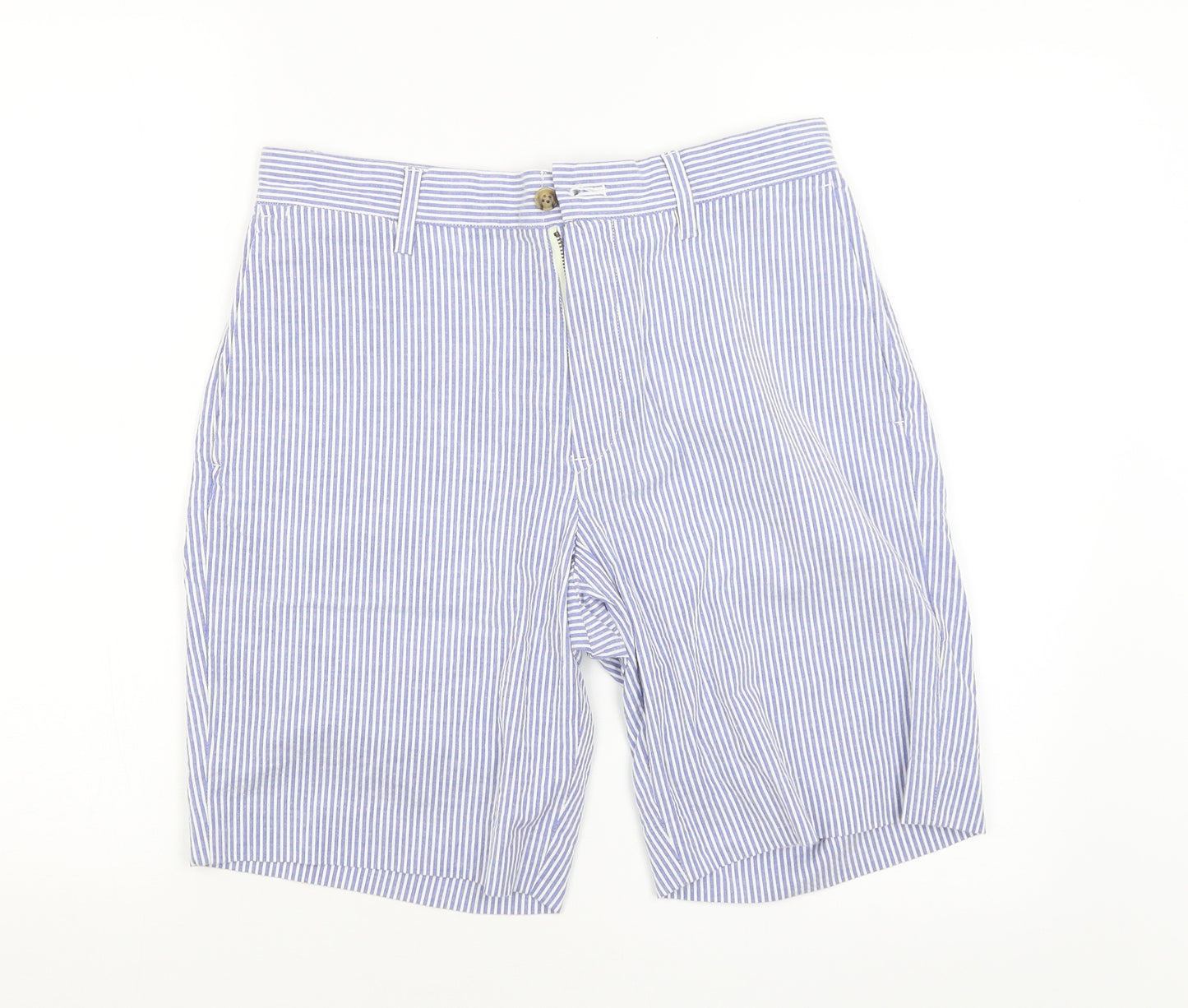 Ralph Lauren Mens Blue Striped  Bermuda Shorts Size 28