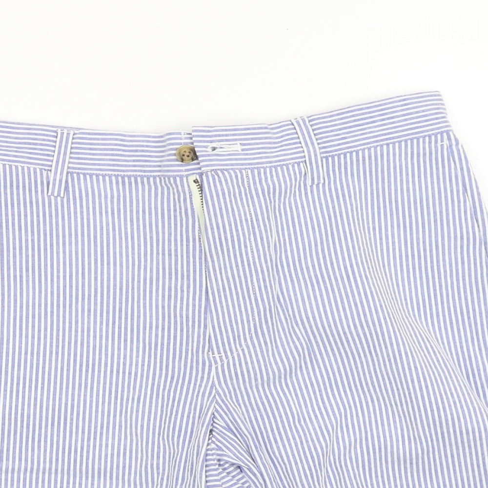Ralph Lauren Mens Blue Striped  Bermuda Shorts Size 28