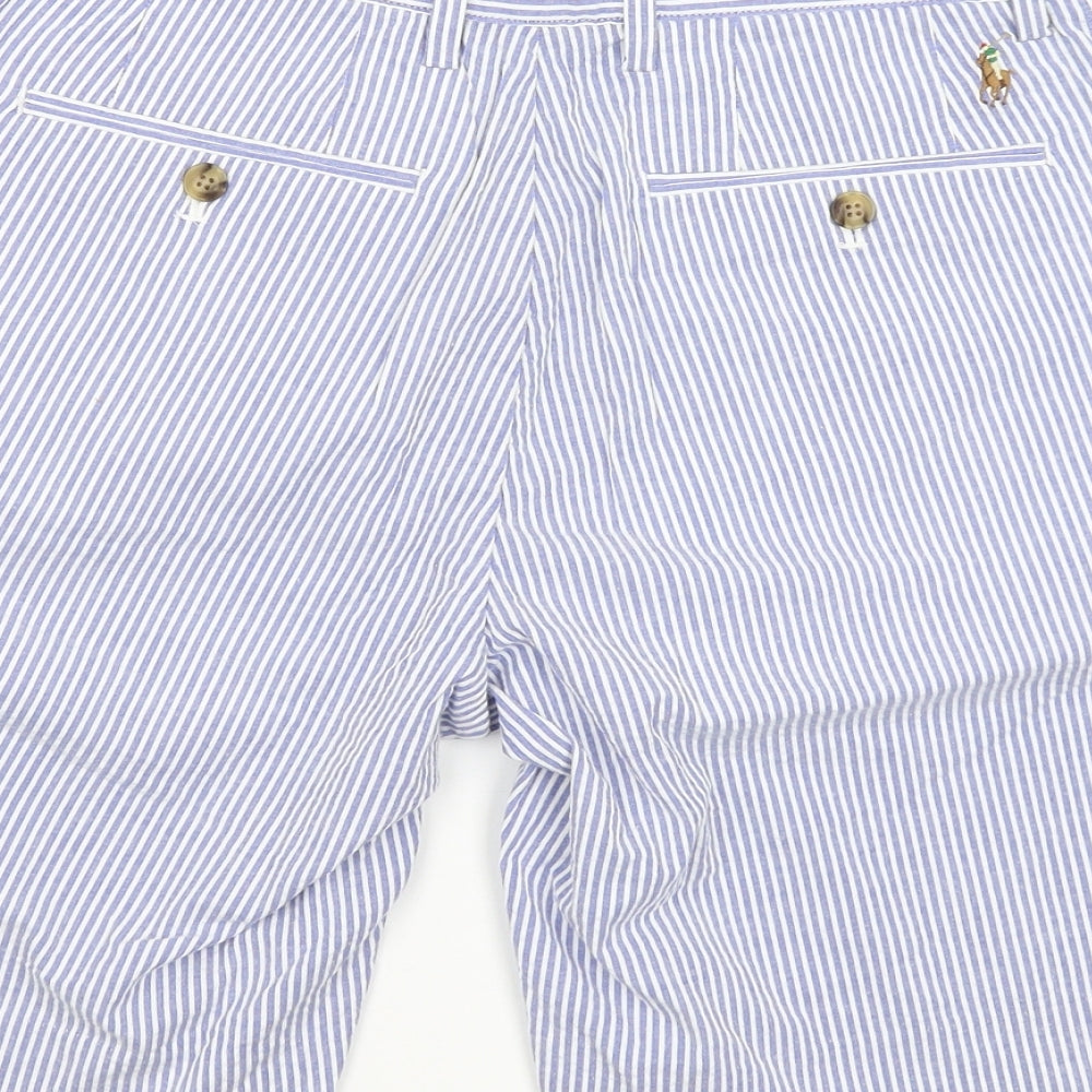 Ralph Lauren Mens Blue Striped  Bermuda Shorts Size 28