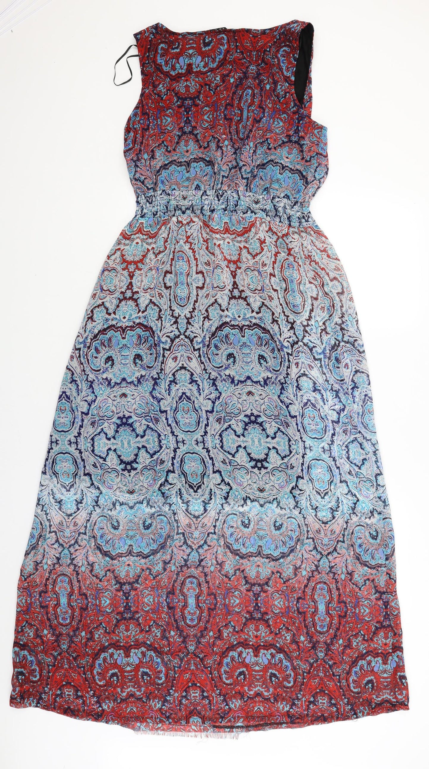 Select Womens Multicoloured Paisley  Tank Dress  Size 12