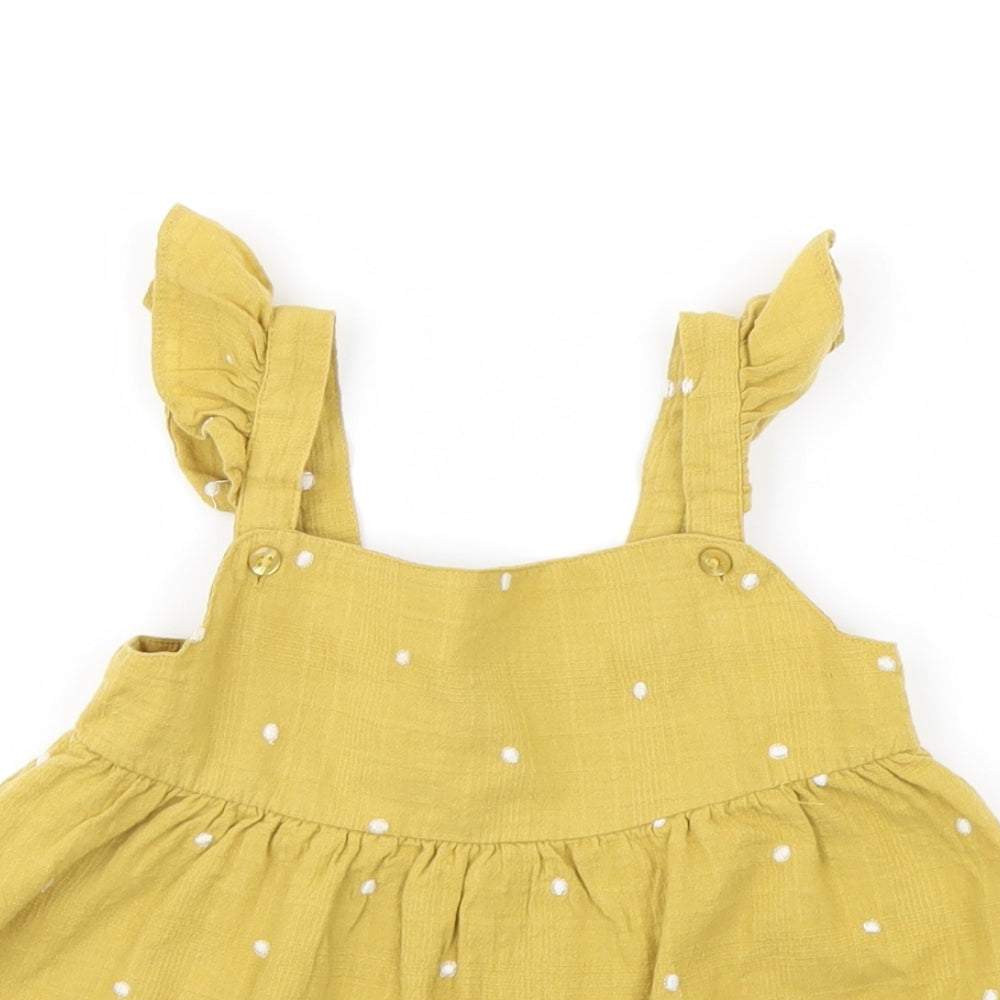 TU Girls Yellow Polka Dot  A-Line  Size 2-3 Years
