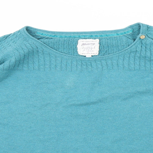 mantary Womens Blue  Knit Pullover Jumper Size 18