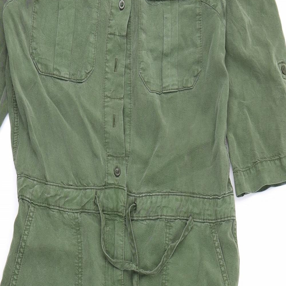 Topshop Womens Green   Bodysuit One-Piece Size 14 L24 in