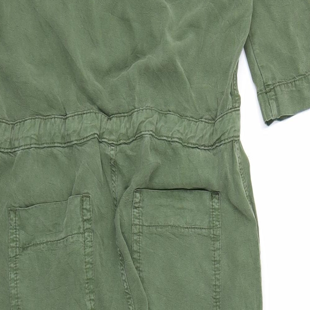 Topshop Womens Green   Bodysuit One-Piece Size 14 L24 in