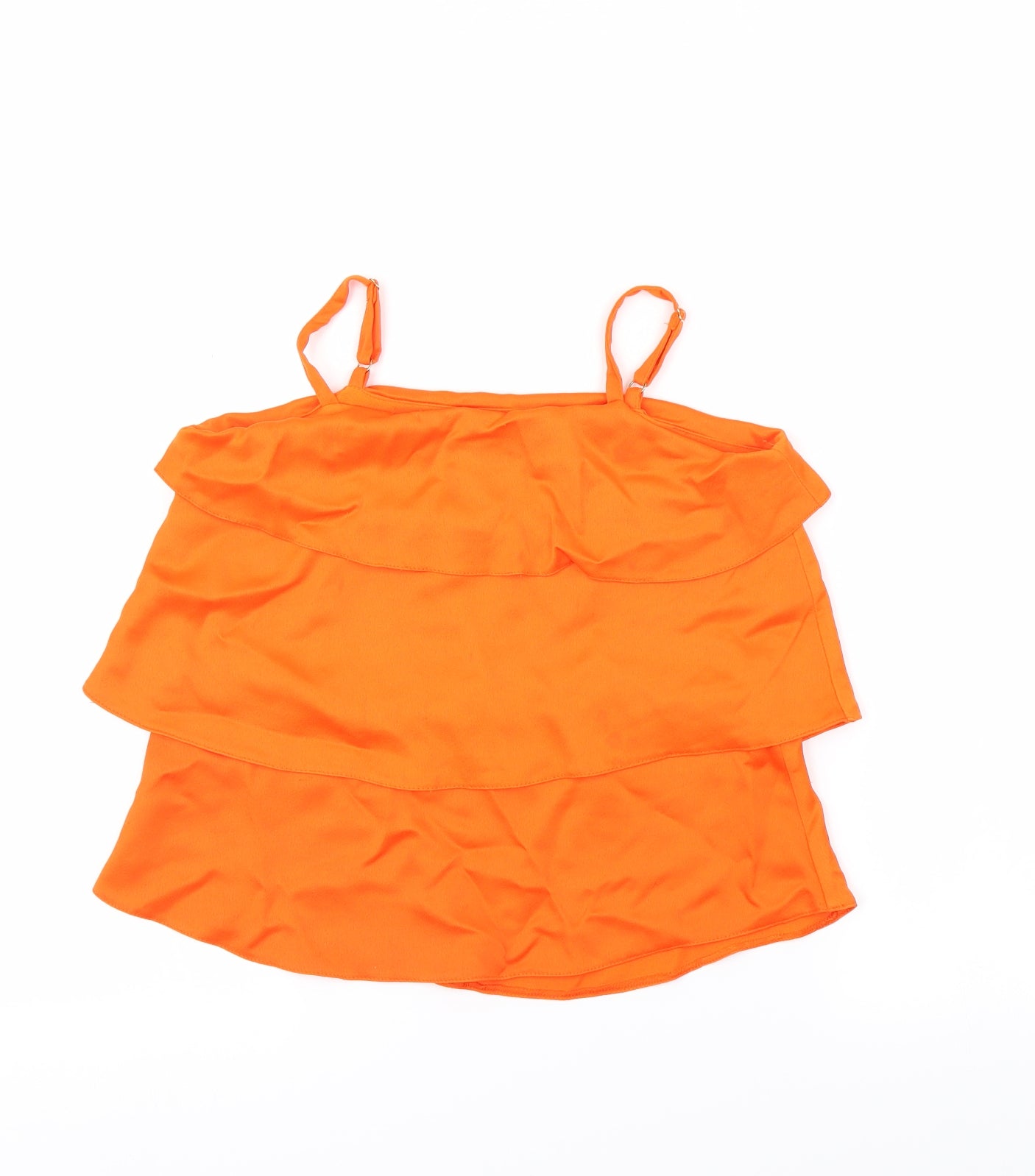 River Island Girls Orange   Cropped Blouse Size 9 Years