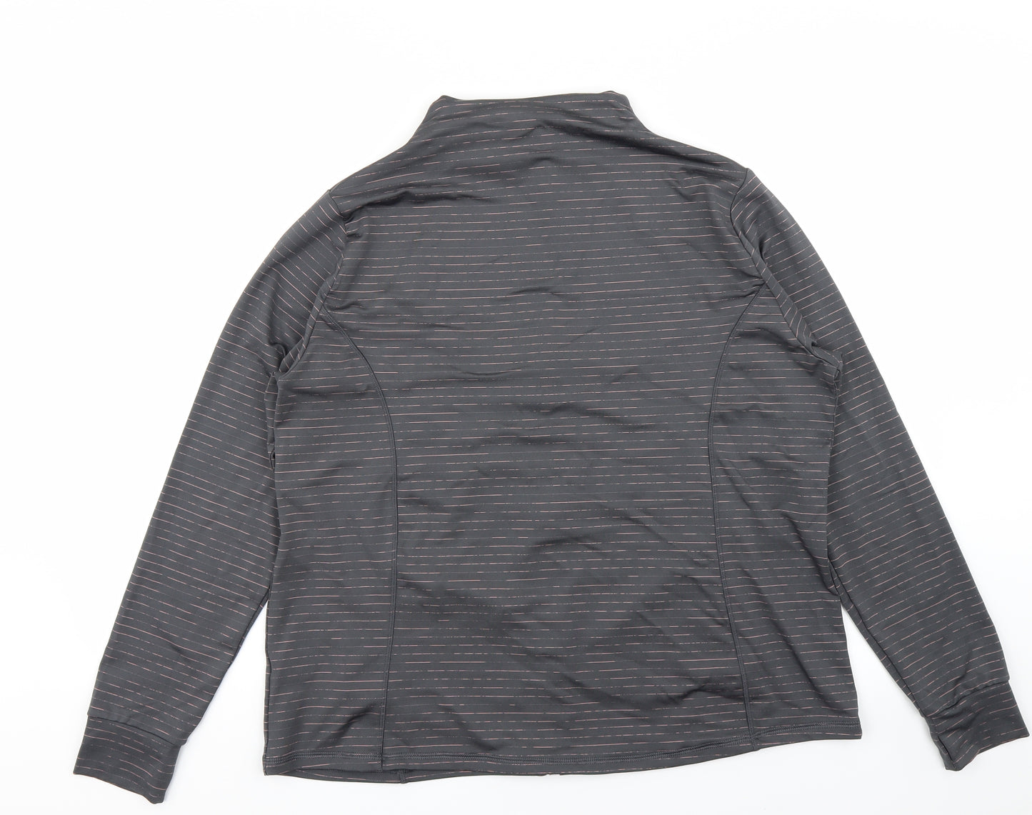 TU Womens Grey Striped  Full Zip Sweatshirt Size 20