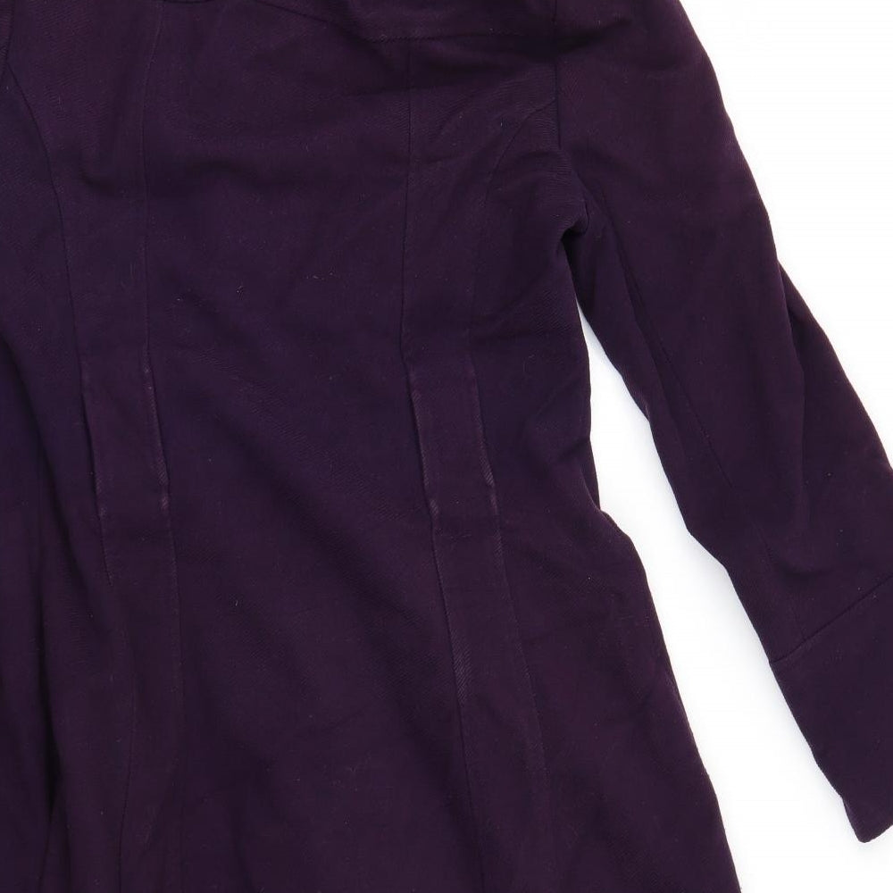 DEBNHAMS Womens Purple   Trench Coat Coat Size 14