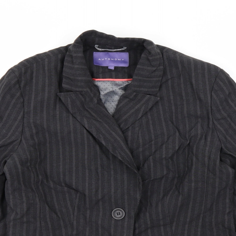 Autonomy Mens Grey   Military Jacket Blazer