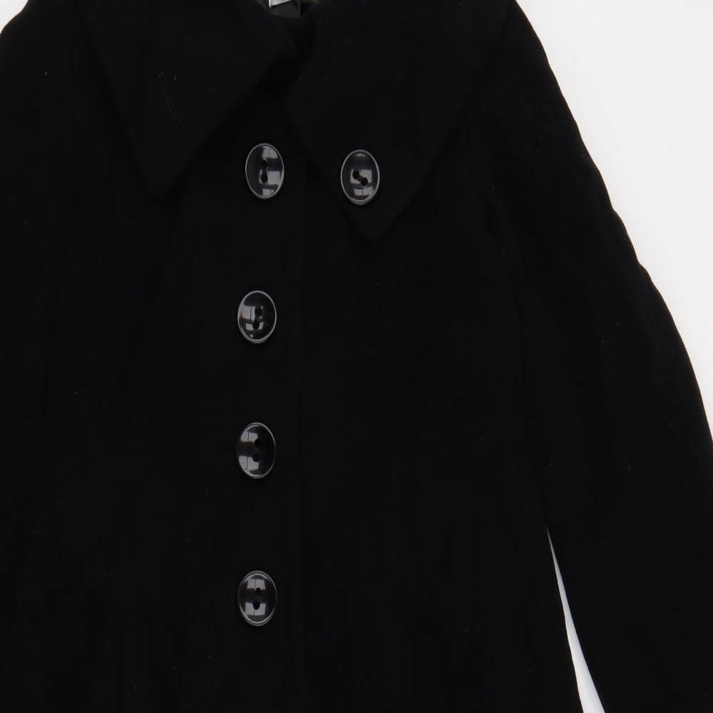 Precis Womens Black   Trench Coat Coat Size 10