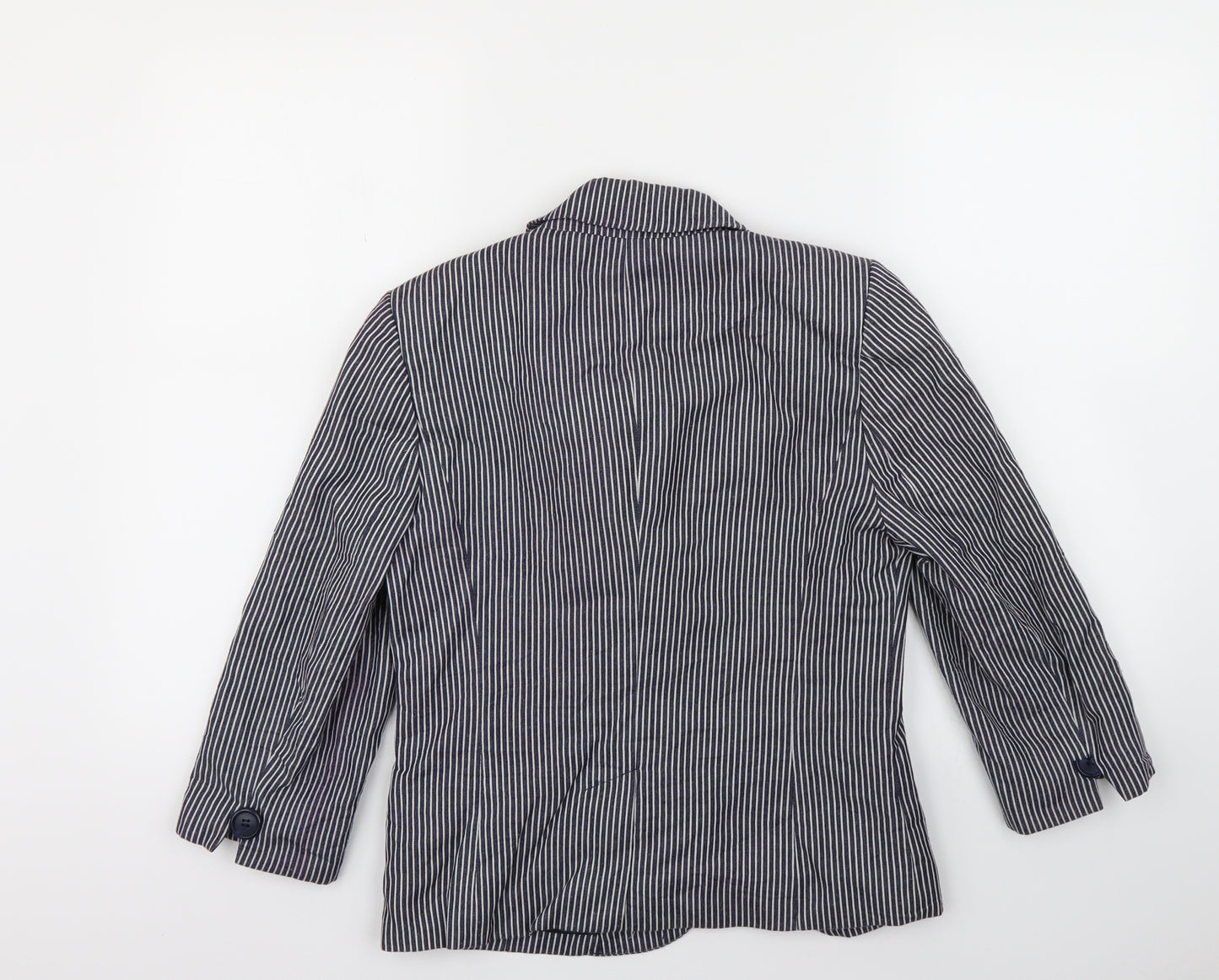 Atmosphere Womens Blue Striped  Jacket Blazer Size 10