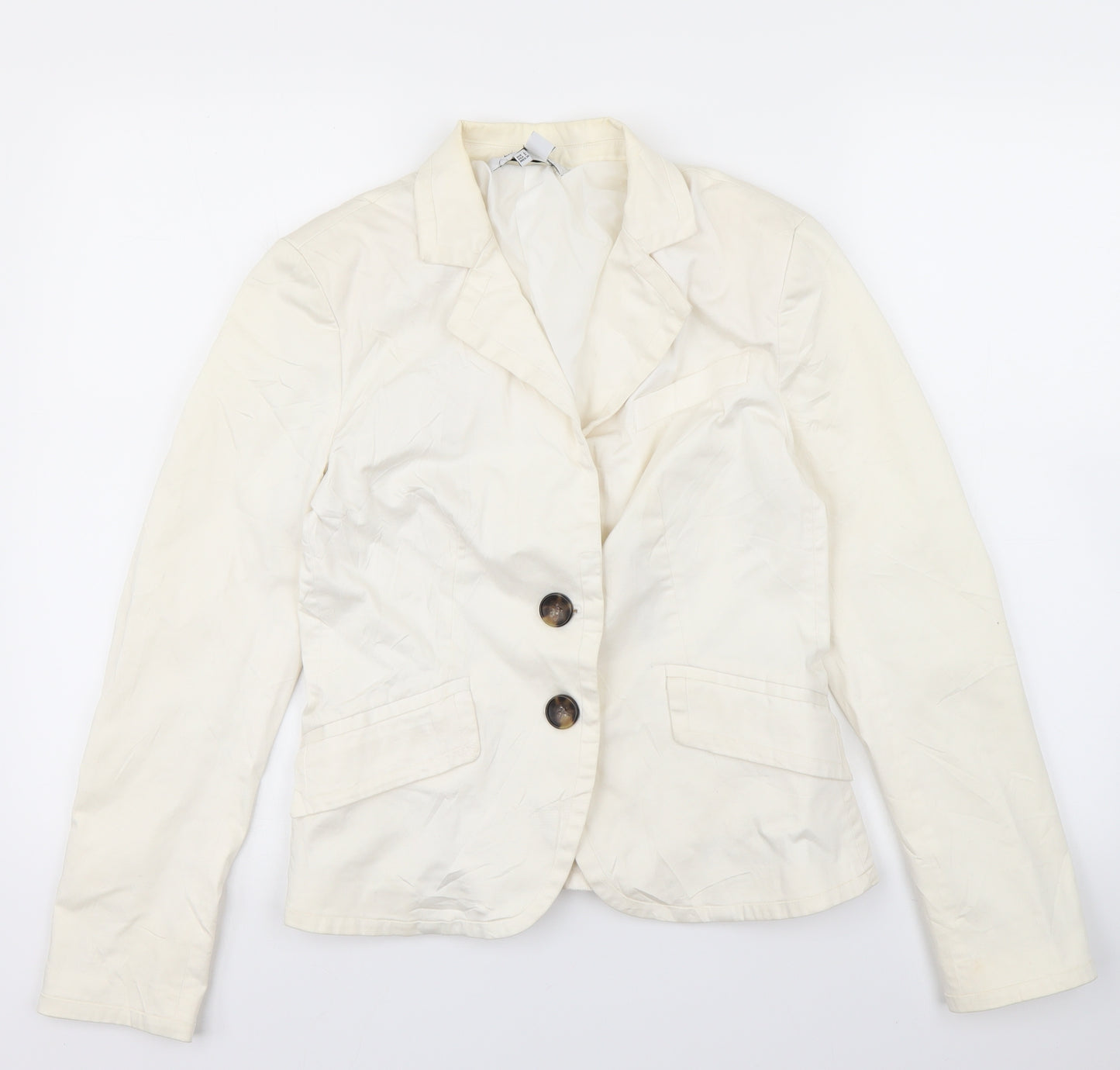 Zara Womens White   Jacket Blazer Size L
