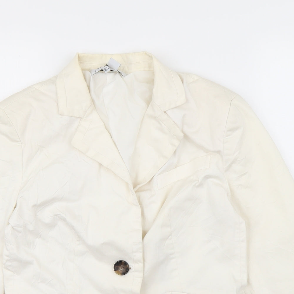 Zara Womens White   Jacket Blazer Size L