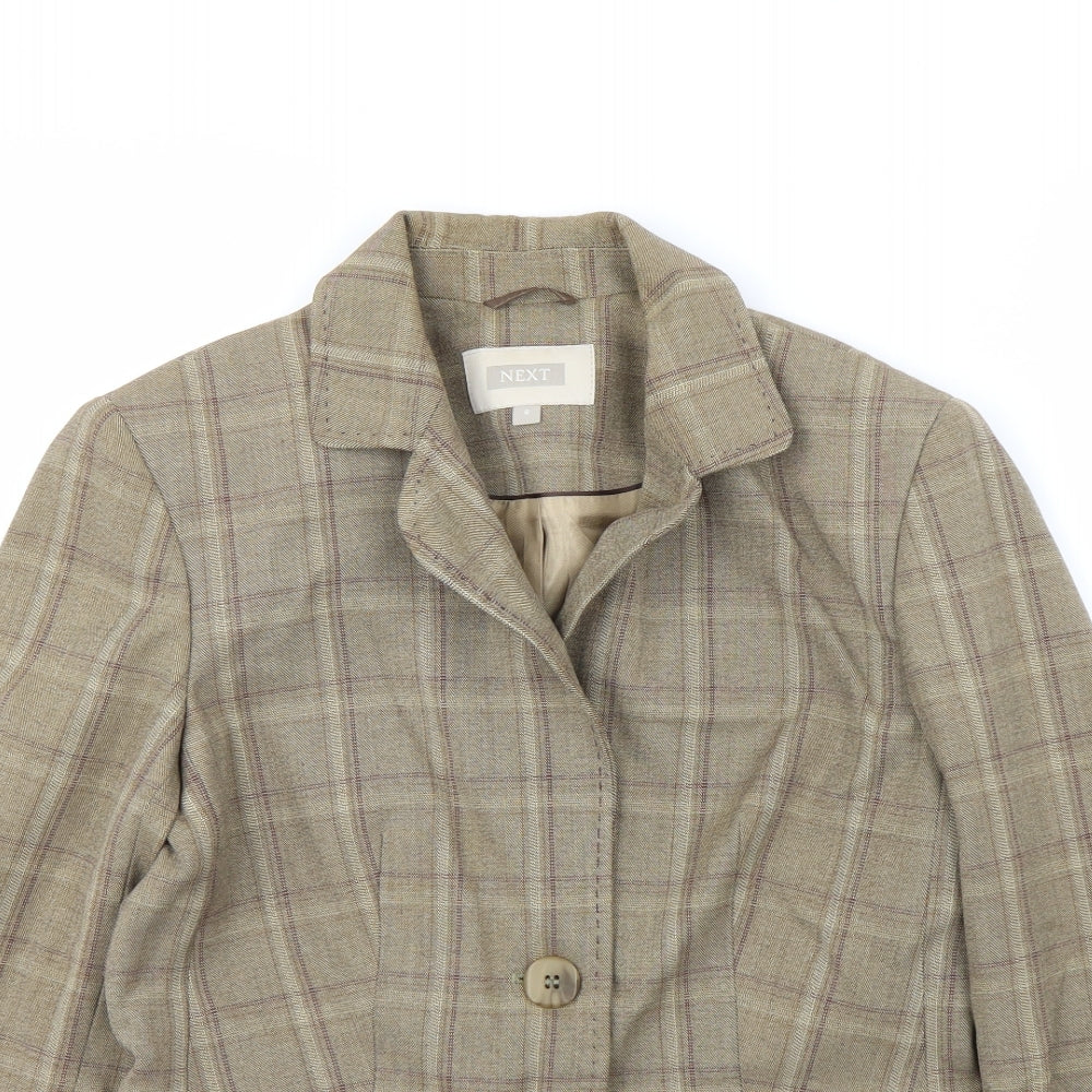 ext Womens Brown Check  Jacket  Size 8