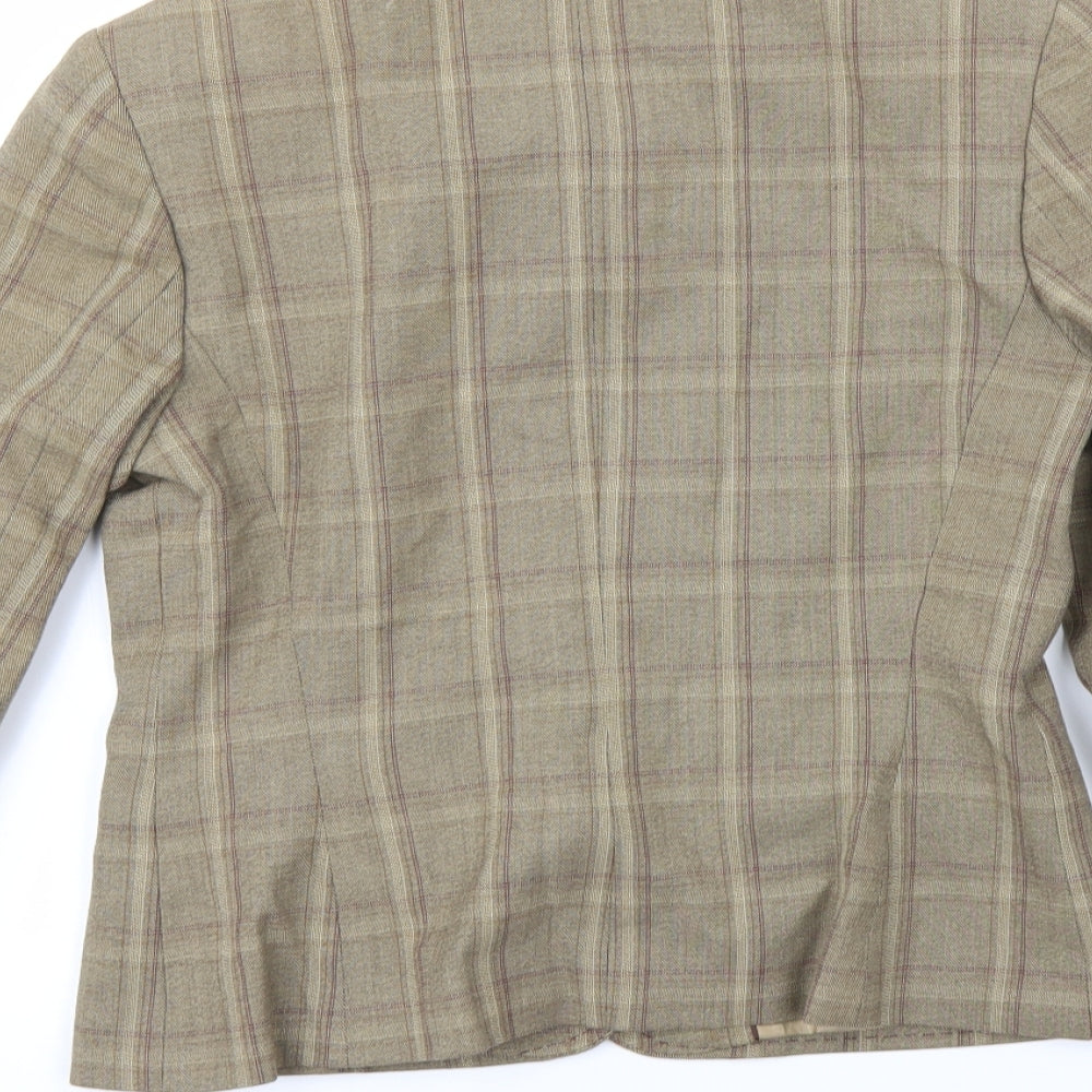 ext Womens Brown Check  Jacket  Size 8