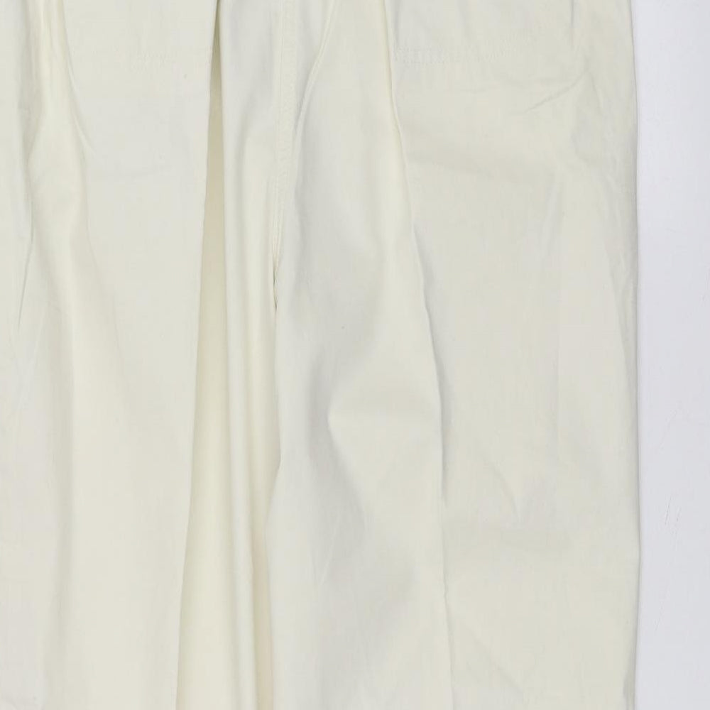 Marks and Spencer Womens White   Straight Jeans Size 18 L29 in