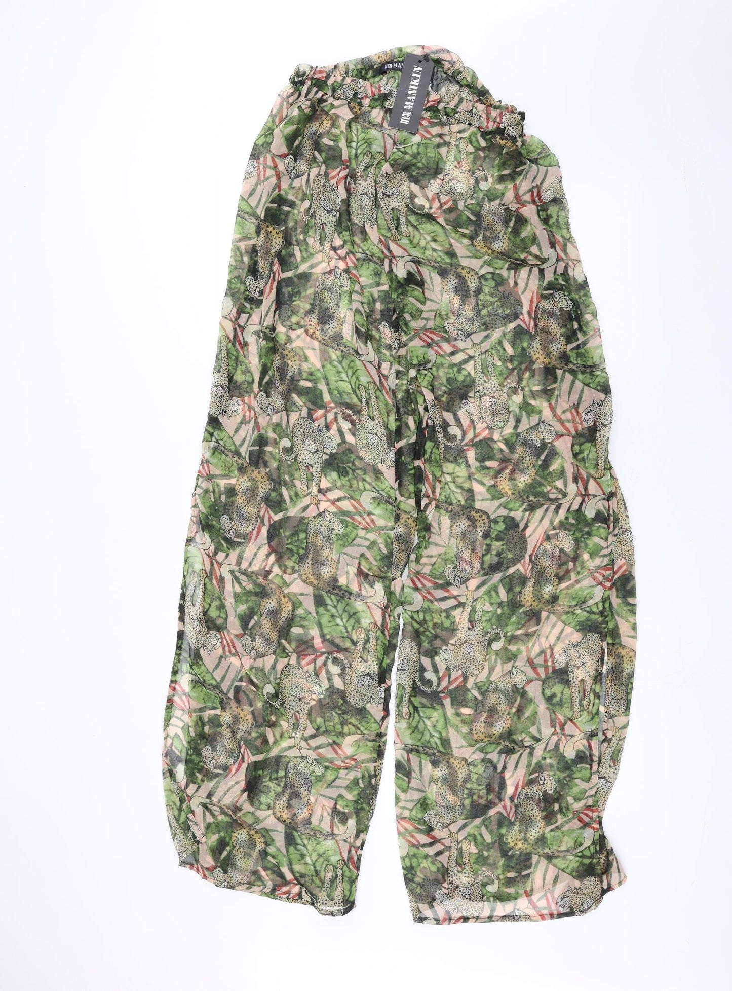 Her mankin Womens Green Floral  Trousers  Size M L30 in