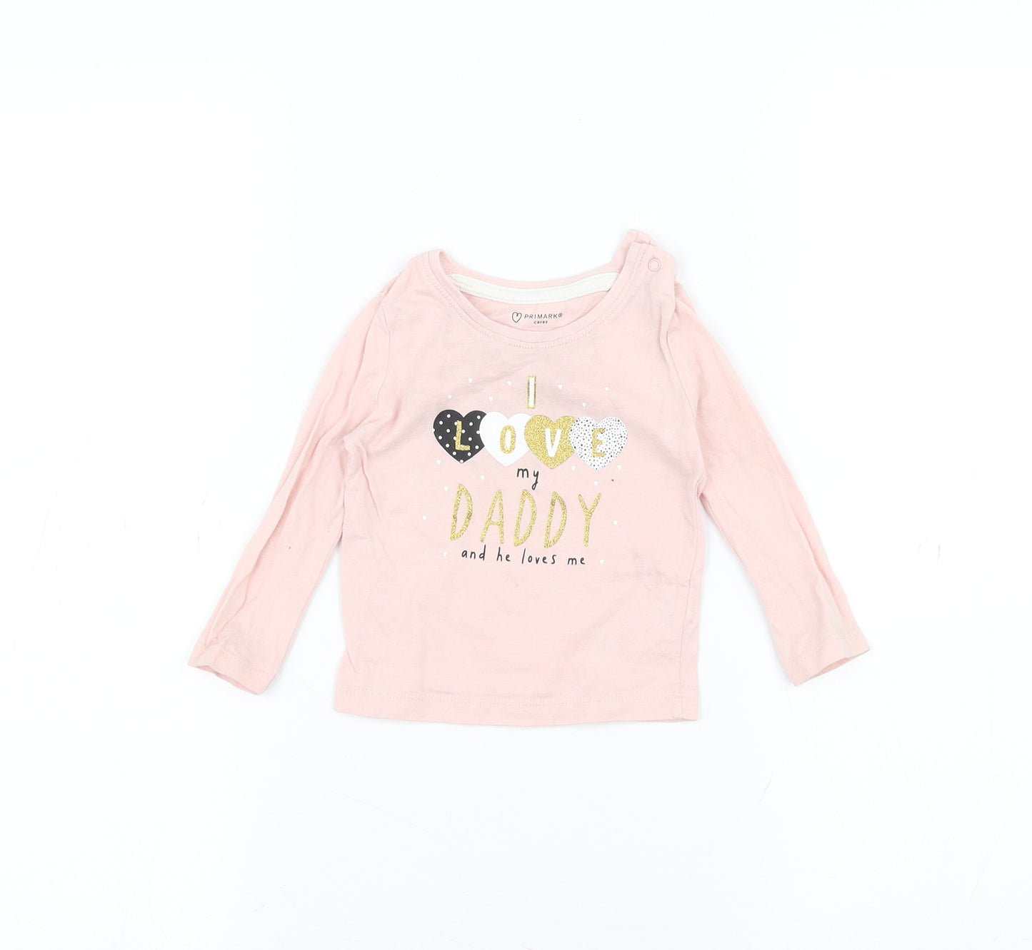 Primark Baby Pink   Basic T-Shirt Size 6-9 Months