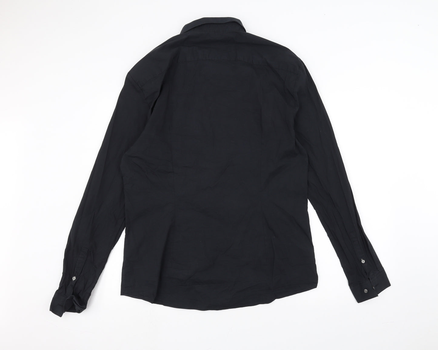 River Island Mens Black    Dress Shirt Size XL