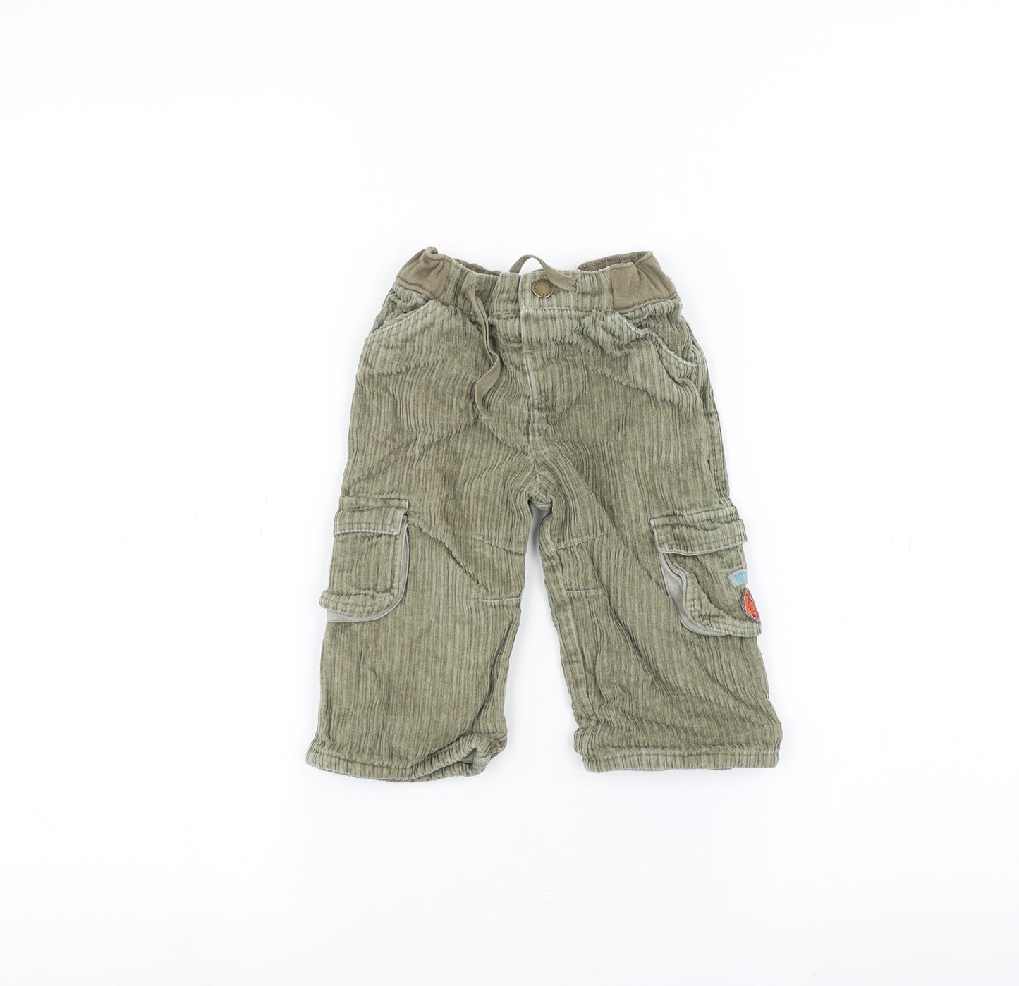 mamas & papas Baby Green   Cargo Jeans Size 9-12 Months
