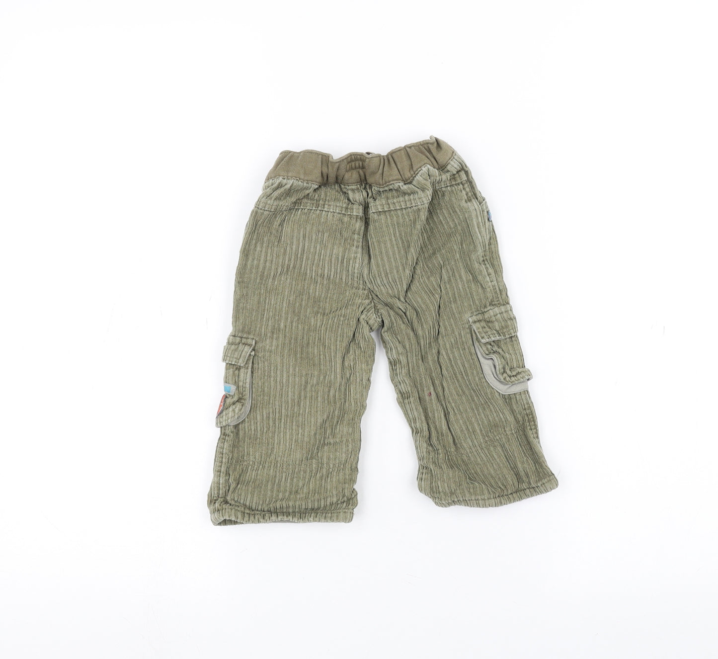 mamas & papas Baby Green   Cargo Jeans Size 9-12 Months