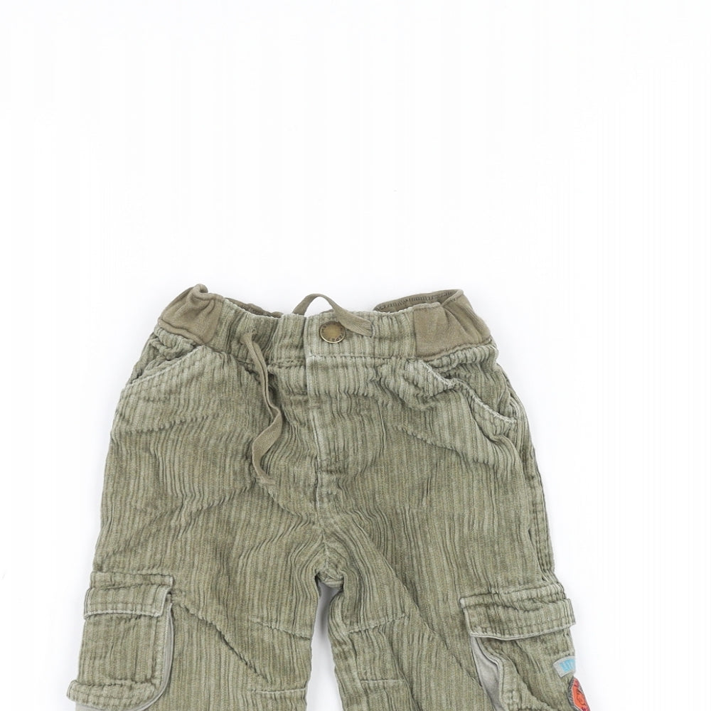 mamas & papas Baby Green   Cargo Jeans Size 9-12 Months