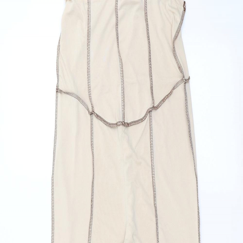 Preworn Womens Beige   Jumpsuit One-Piece Size 10